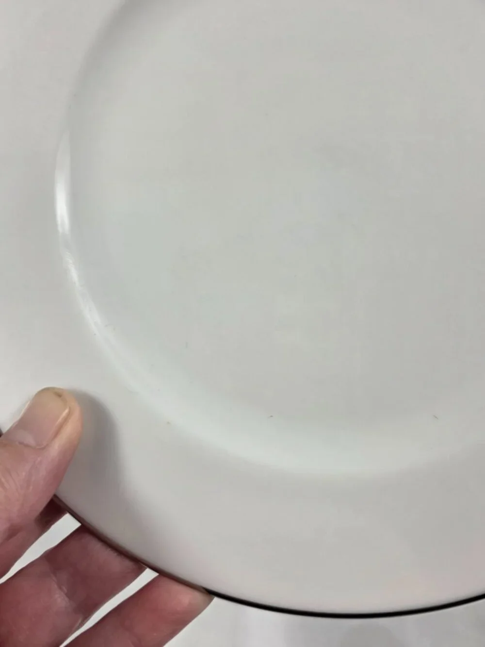 FOUR Royal Doulton Simply Platinum Salad Plates White with Platinum Trim